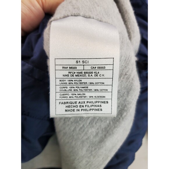 Nike Track Jacket Mens Size XL Navy Blue Lined Full Zip Pockets Lightweight Logo - Picture 5 of 10